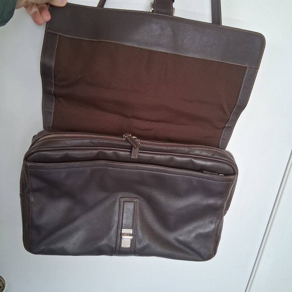 Vtg Coach F70096 Thompson Brown Leather Messenger Briefcase Laptop Bag Restored - Picture 12 of 16